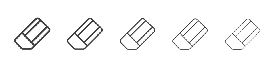 eraser icon flat thin illustration symbol
