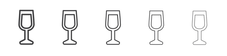 fancy glass icon flat thin illustration symbol