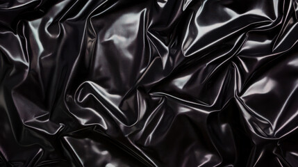 Fototapeta premium Abstract dark fabric texture with luminous reflections. Futuristic fashion material for design background, elegant concept.
