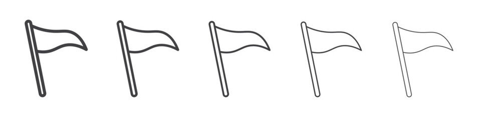 Fototapeta premium flag icon flat thin illustration symbol