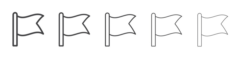 flag icon flat thin illustration symbol