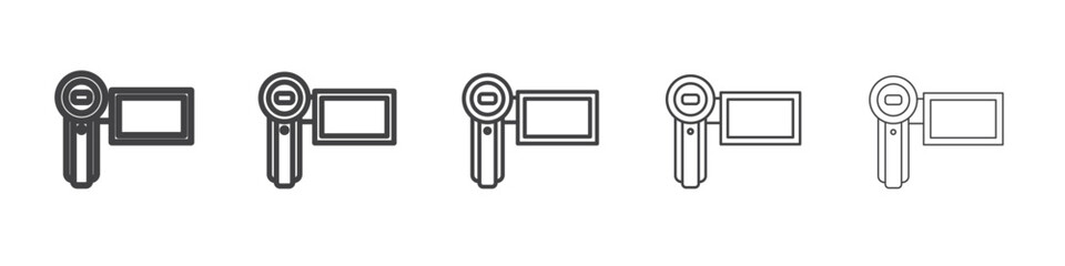 handcam icon flat thin illustration symbol