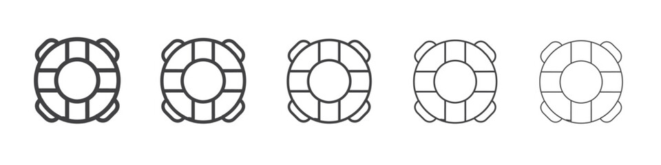 lifebuoy icon flat thin illustration symbol