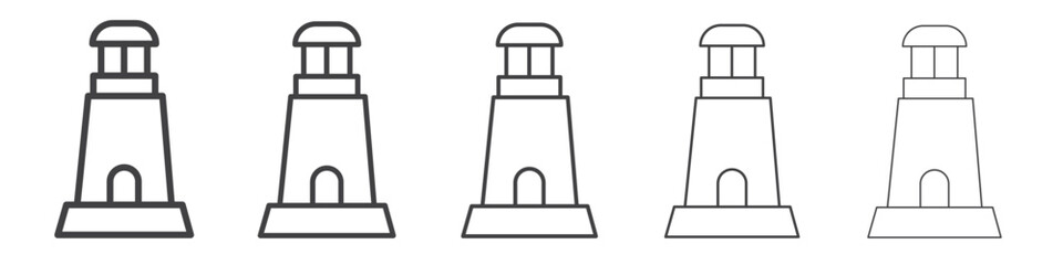 light house icon flat thin illustration symbol