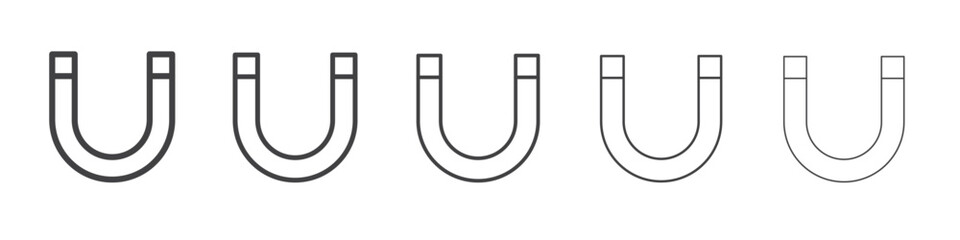 magnet icon flat thin illustration symbol
