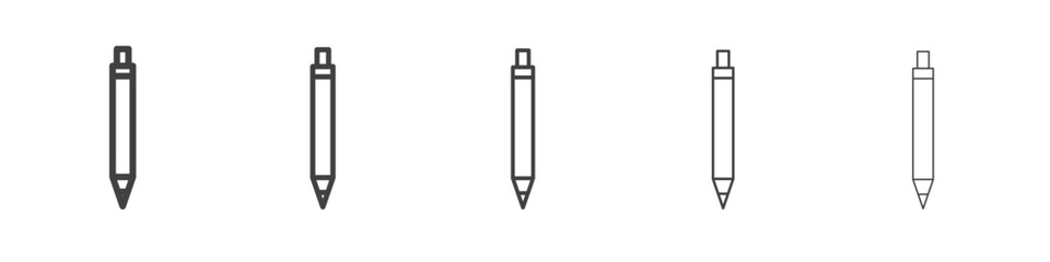 pen icon flat thin illustration symbol