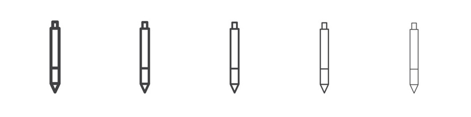 pen icon flat thin illustration symbol