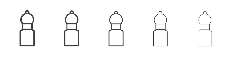 pepper mill icon flat thin illustration symbol