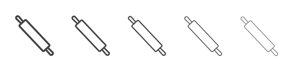 rolling pin flat thin illustration symbol