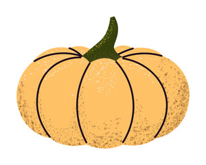 Cartoon Pumpkin. Autumn stylized pumpkin.