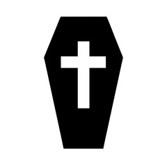 Fototapeta premium black cross isolated on white