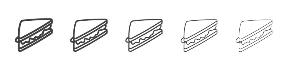 sandwich icon flat thin illustration symbol