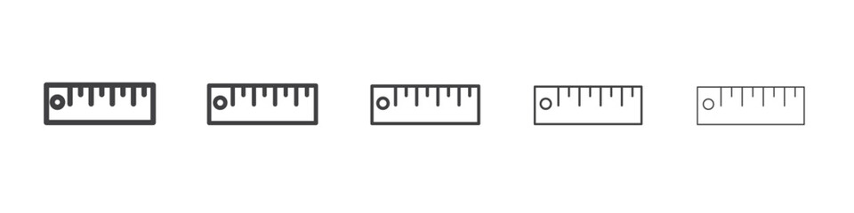 scale icon flat thin illustration symbol