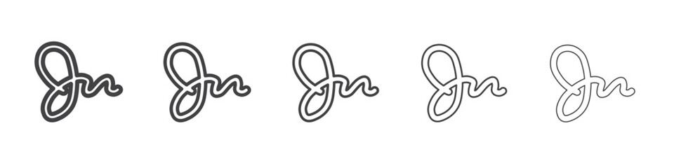 sign icon flat thin illustration symbol