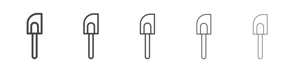 spoon icon flat thin illustration symbol