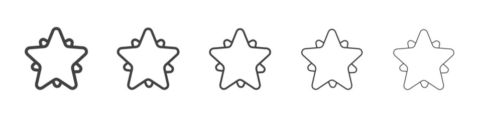 star icon flat thin illustration symbol