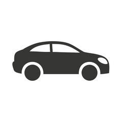 Naklejka premium black car isolated on white