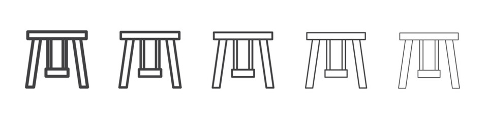 swing icon flat thin illustration symbol