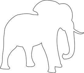 Charming elephant design in vector outline format. Great for printable coloring sheets, classroom decor, and children’s books.

