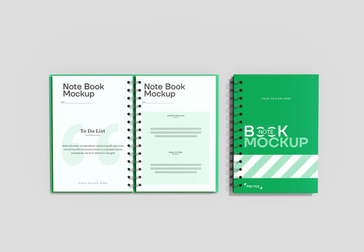 Spiral Binding Notebook Mockup