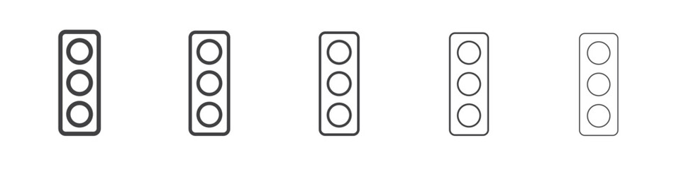traffic light icon flat thin illustration symbol