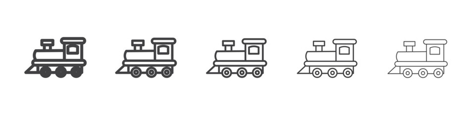train icon flat thin illustration symbol