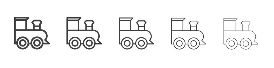 train icon flat thin illustration symbol