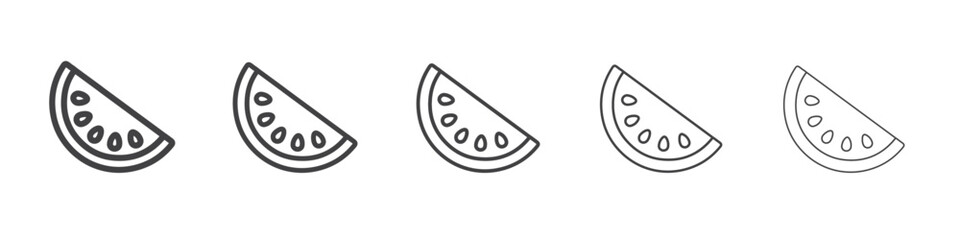 watermelon icon flat thin illustration symbol