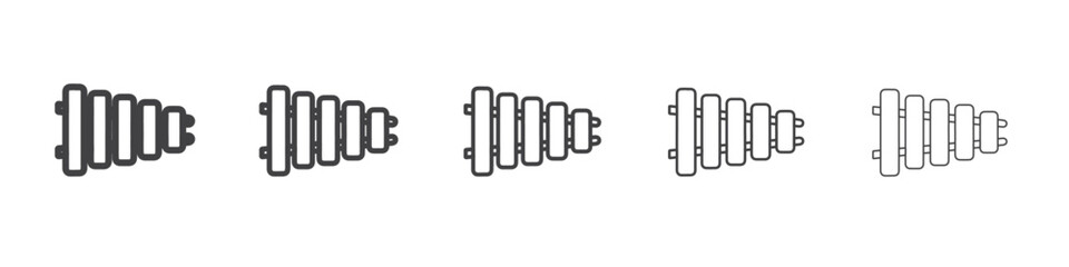 xylophone icon flat thin illustration symbol
