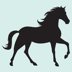Obraz premium Speedy Arabian Horse Trot Silhouette Dynamic Equestrian Icon