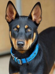 A Black and Tan Puppy Awaits Its Next Adventure