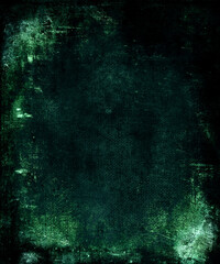 Green grunge horror background, Halloween texture perfect for your design, copy space