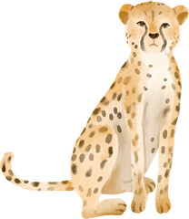 cheetah watercolor