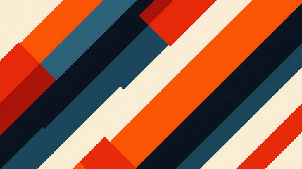 Obraz premium Bold diagonal stripes geometric balance vivid colors abstract background