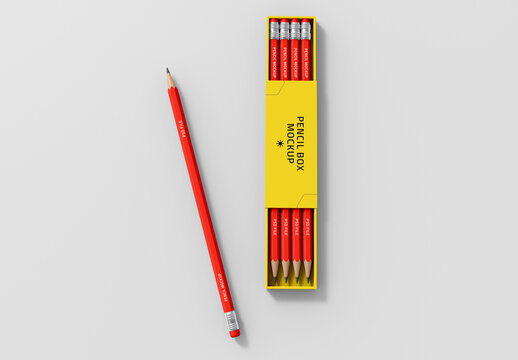 Top View Pencil Mockup