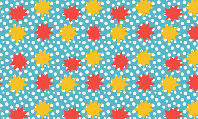 Colorful Starburst Seamless Pattern - Fun and Festive Party Background