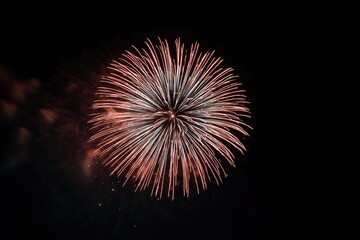 A vibrant fireworks display against a night sky