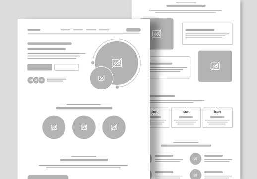Delicious Food Landing Page Wireframe Design