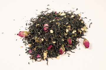 Natural Herbal Tea Blend. Black Tea with Ginseng and Rose.