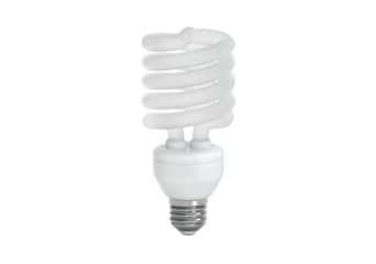 Energy saving LED light bulbs, energy saving light bulbs, transparent background