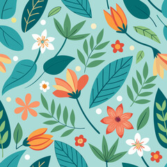seamless pattern with flowers