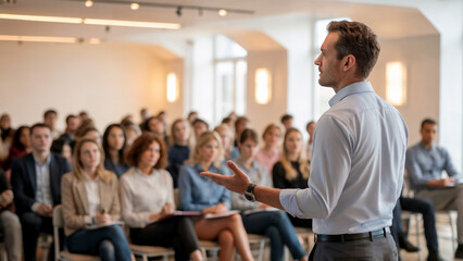 Expert Leading A Workshop Or Training Session Background, Luxury Hd Wallpaper Picture, Trendy High Resolution Desktop Background, Best Stock Photo
