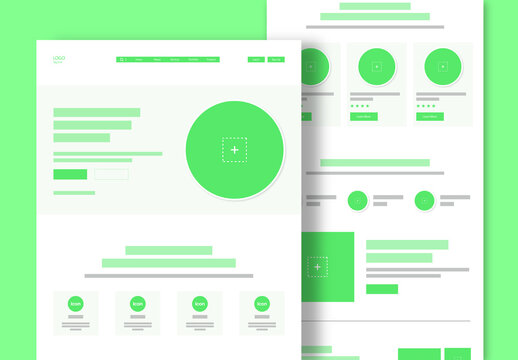 Modern Travel Landing Page Wireframe Template