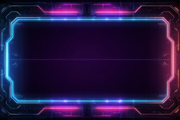 Obraz premium Abstract futuristic neon frame