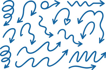 Twisted & Looping Hand-Drawn Arrows – Sketchy Swirls, Curves, and Scribble Pointers Pack 
