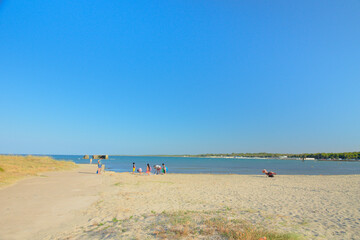 Sea beach at San Cataldo, Lecce, Apulia region, Italy