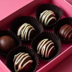 Luxury Dark Chocolate Squares with Glossy Surface Detail