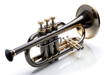 Obraz premium brass trumpet isolated on white generative ai