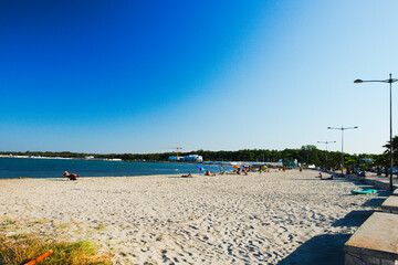 Sea beach at San Cataldo, Lecce, Apulia region, Italy