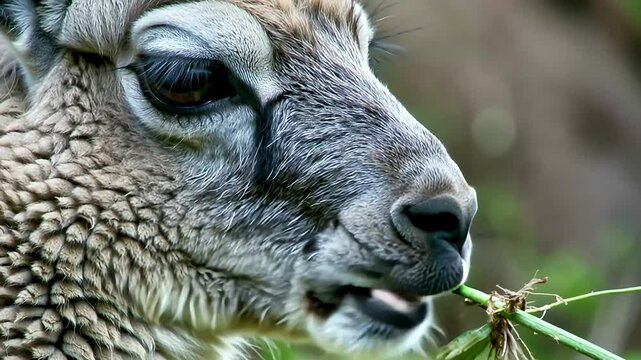 Close-up portrait of a donkey and a white goat 4k animal video footage